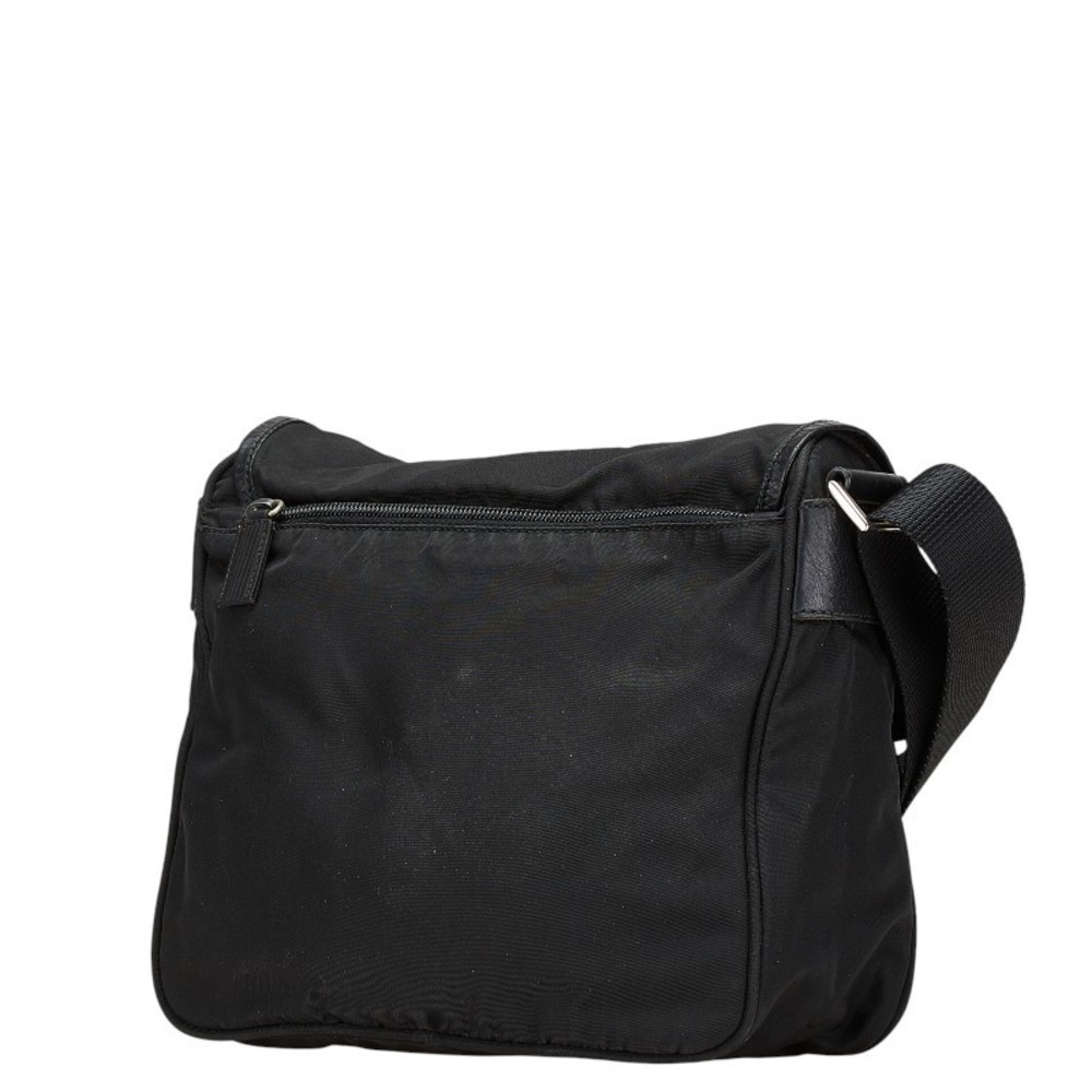 Prada Triangular Black Leather Nylon Crossbody - image 2